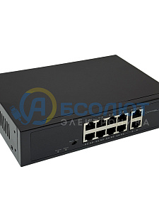 Коммутатор (свитч) на 8 POE ( 802.3af/at ) портов +2 Ethernet порта 1000Mbs Орбита OT-VNP41